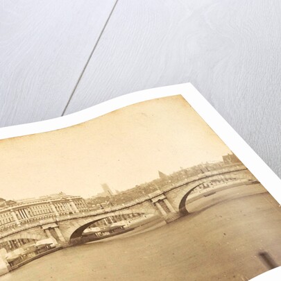 Waterloo Bridge and Somerset House in London, seen across the Thames UK by Anonymous