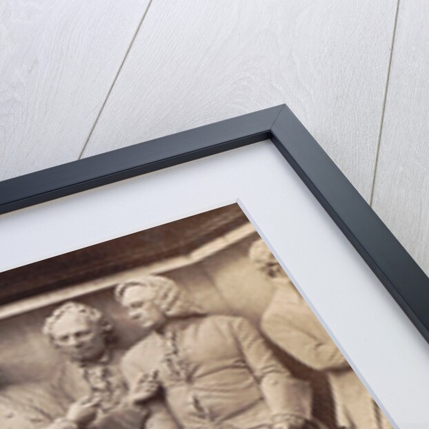 Part of the Parnassus frieze at the base of the Albert Memorial in London UK, poets and musicians by F.G.O. Stuart