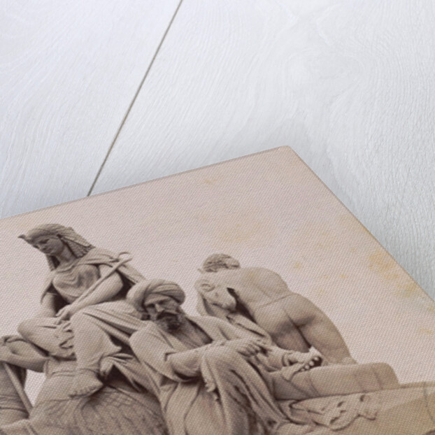 Picture Group at the foot of the Albert Memorial in London UK: Africa by F.G.O. Stuart