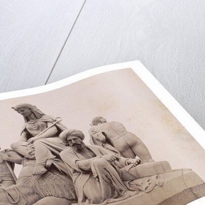 Picture Group at the foot of the Albert Memorial in London UK: Africa by F.G.O. Stuart