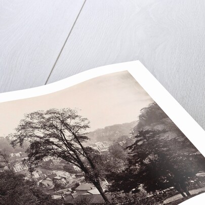 Panoramic view of houses and a road on a ridge in Matlock UK by Anonymous