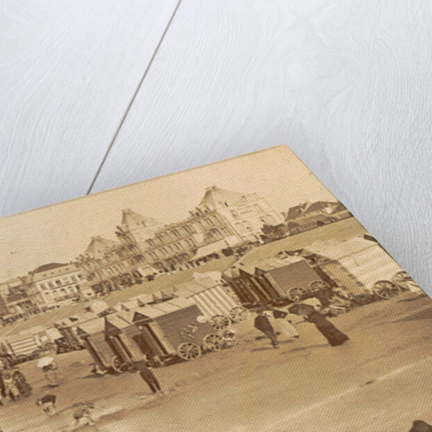 Bathers and bathing carriages on the beach of Blankenberge, Belgium by Anonymous