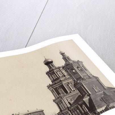 Exterior of a church and a building in Nizhniy Novgorod Russia by Anonymous