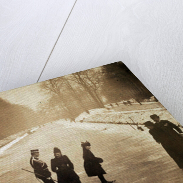 Wilhelmina as a child skating on a frozen pond Reserved for HM the Queen, H. Fuchs by M.M. Couvee