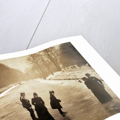 Wilhelmina as a child skating on a frozen pond Reserved for HM the Queen, H. Fuchs by M.M. Couvee