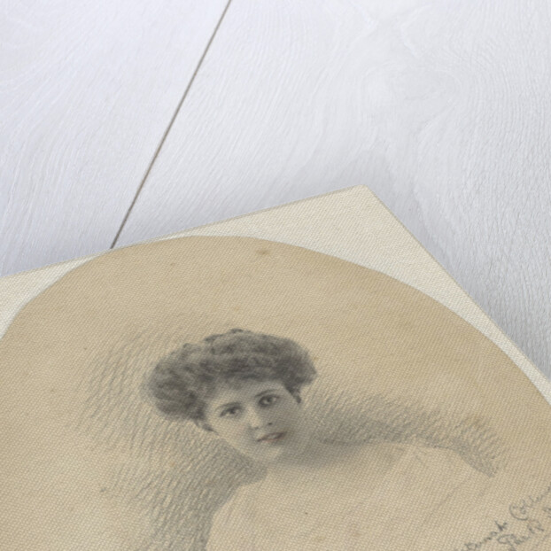 Oval colored portrait of Mrs Heemstra-Hollenberg de Beckfeldt by K. Collings