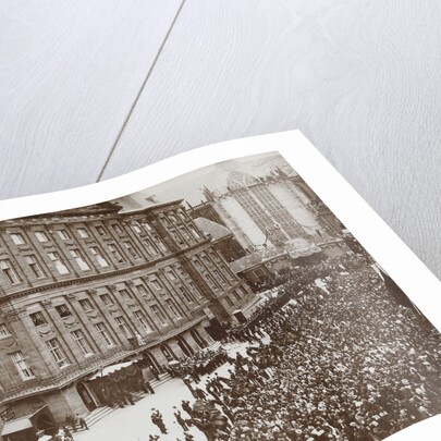 tribute to Wilhelmina, a day for her coronation as Queen at the Royal Palace on Dam Square, Amsterdam by Samuel Herz