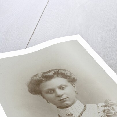 Studio portrait of young woman by Josephus Hendrikus Petrus Coppens