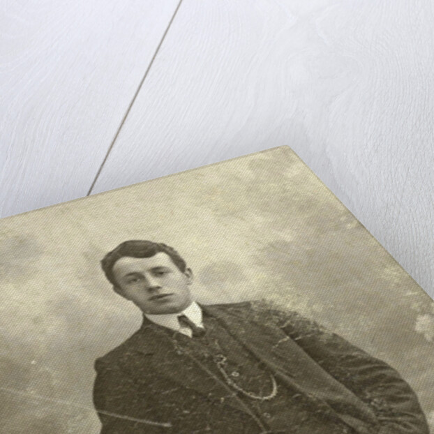 Studio Portrait of a young man standing by Jacobus Vetter