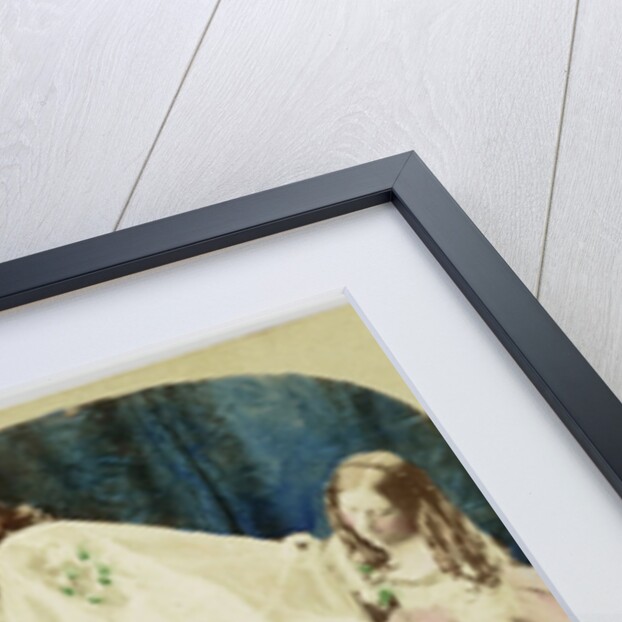 Scene in boudoir: bride and bridesmaid make toilet by Anonymous