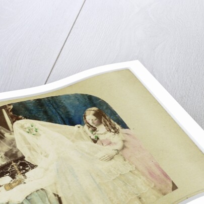 Scene in boudoir: bride and bridesmaid make toilet by Anonymous