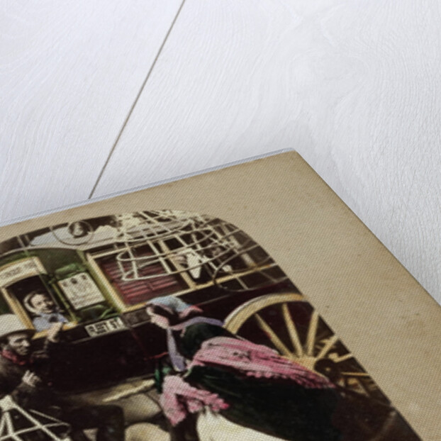 New Omnibus Regulation. Werry sorry'm, but yer l'av to leave yer Krinerline outside (Vide Punch) by Alfred Silvester