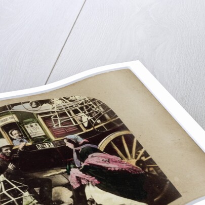 New Omnibus Regulation. Werry sorry'm, but yer l'av to leave yer Krinerline outside (Vide Punch) by Alfred Silvester