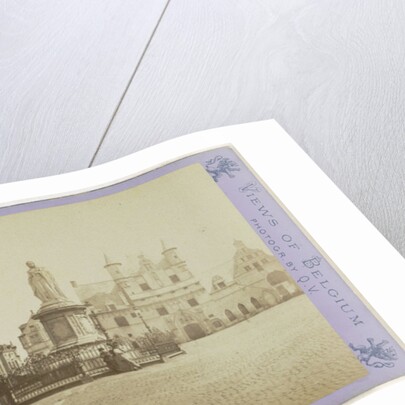 Malines, La Halle et la statue de Marguerite d'Autriche, tante de Charles-Quint et fille de l'empereur Maximilian by Jules Queval