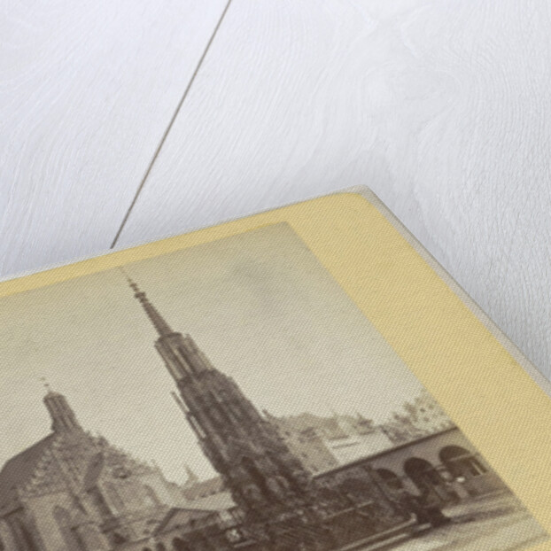 Nurnberg Schonerbrunnen and Frauenkirche Germany by Johann Friedrich Stiehm
