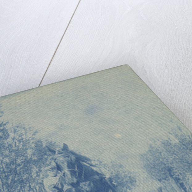 Young man in horse cart by Anonymous