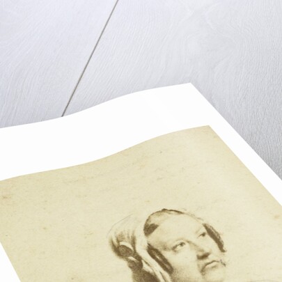 Portrait of Paulina Raamsdonk stuck on prayer card by Anonymous