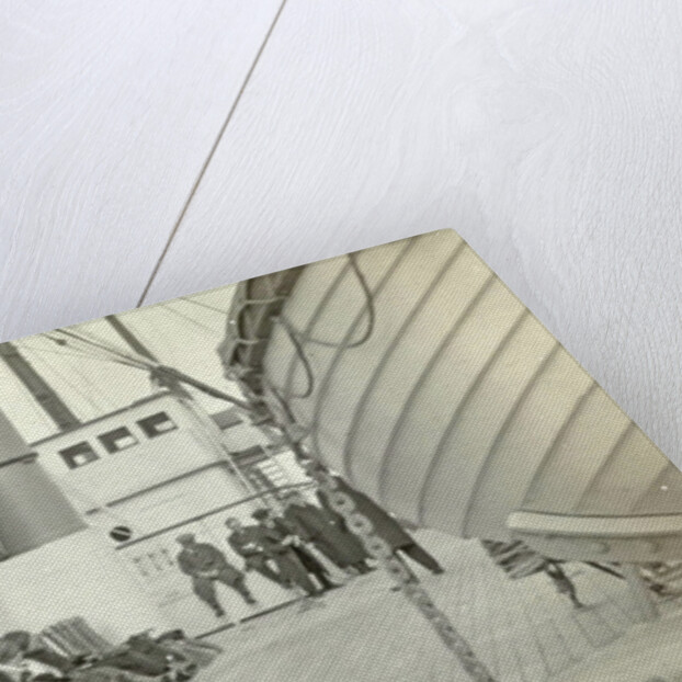 Aboard ship to New York in World War I, filmmaker among the guests on deck filming by Anonymous