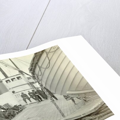 Aboard ship to New York in World War I, filmmaker among the guests on deck filming by Anonymous