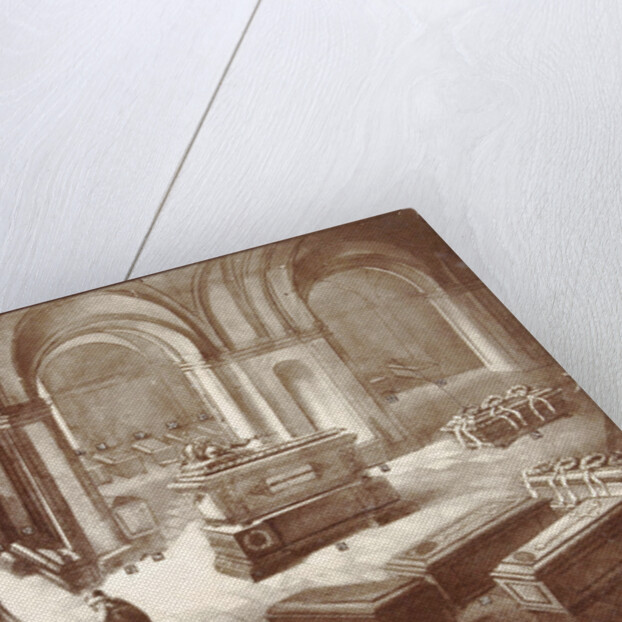 Painting of the imperial crypt underneath the Capuchin church in Vienna Austria by Anonymous