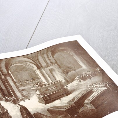 Painting of the imperial crypt underneath the Capuchin church in Vienna Austria by Anonymous