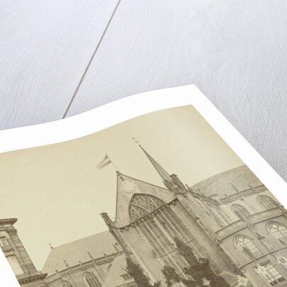 Decoration on the outside of the New Church in the reception of William and Emma in Amsterdam by Albert Greiner