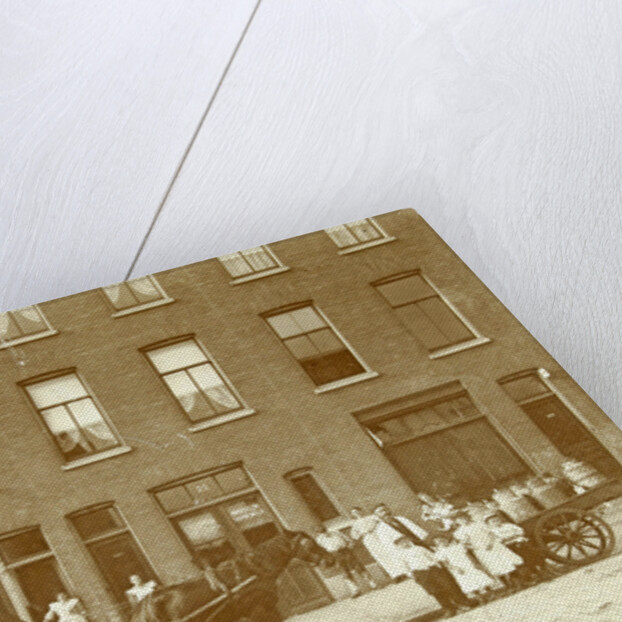 Melkhandel Spaan, with two horse and carts, Barendrecht by J.W. Pronk