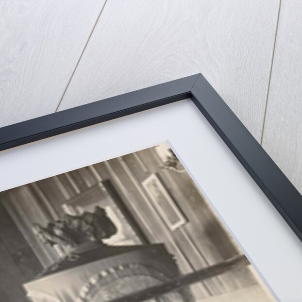 Portrait of a man in white uniform in a living room by Anonymous