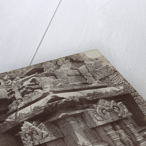 Corner Temple at the northern staircase of the Shiva temple of Prambanan temple complex Indonesia by Kassian Cephas