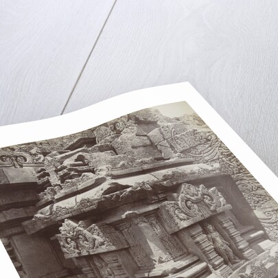 Corner Temple at the northern staircase of the Shiva temple of Prambanan temple complex Indonesia by Kassian Cephas