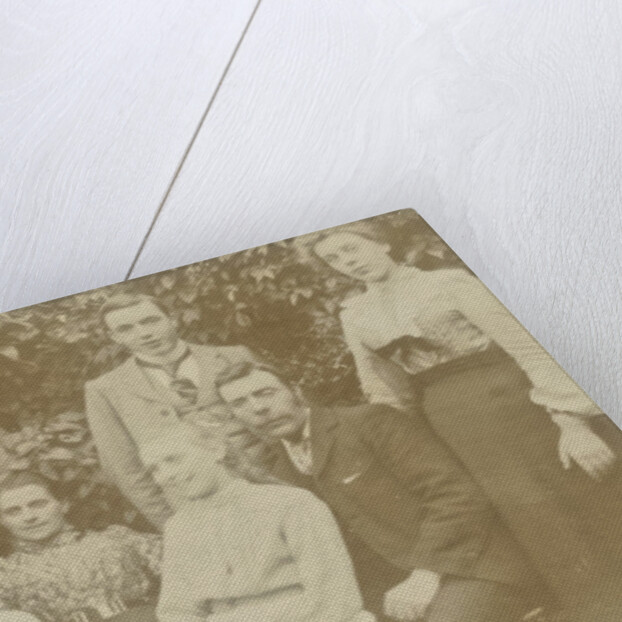 Family Portrait in the Garden by Anonymous