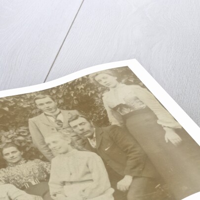 Family Portrait in the Garden by Anonymous