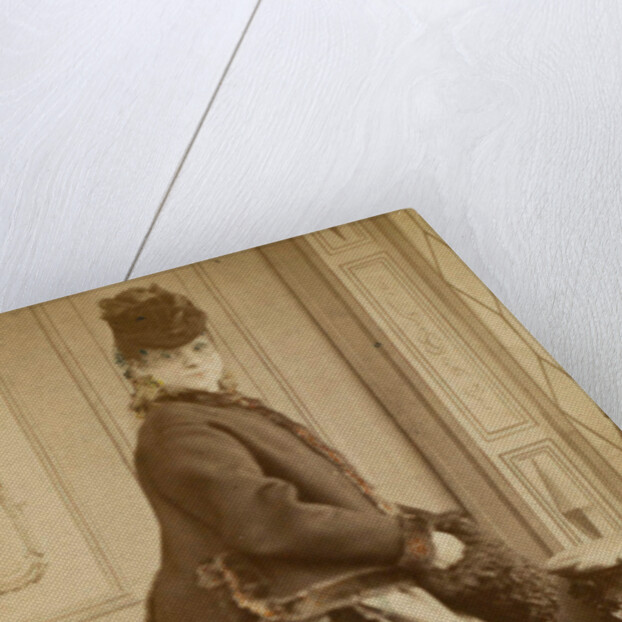 Portrait woman at table by Maurits Verveer