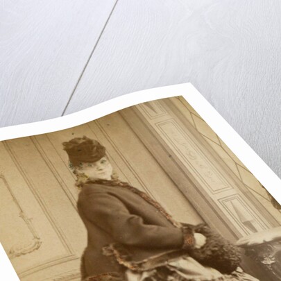 Portrait woman at table by Maurits Verveer