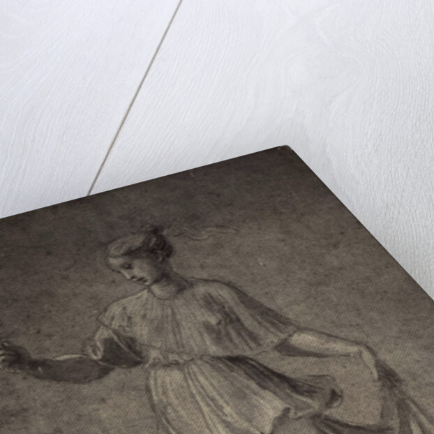 Drawing Raphael from Windsor Castle, standing woman with flowers by Charles Thurston Thompson