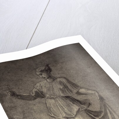 Drawing Raphael from Windsor Castle, standing woman with flowers by Charles Thurston Thompson