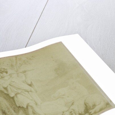 Virgil scene from the Bucolica, man and flute player by F. Barrias