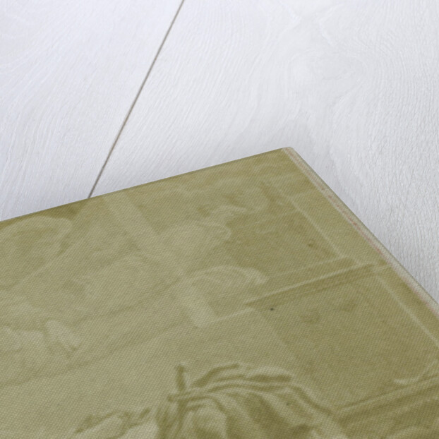 Virgil scene from the Aeneidos, gods appear to reclining man by F. Barrias