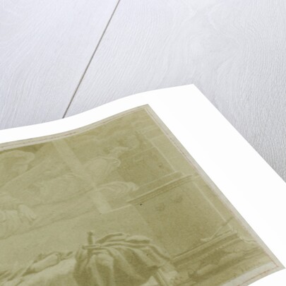 Virgil scene from the Aeneidos, gods appear to reclining man by F. Barrias