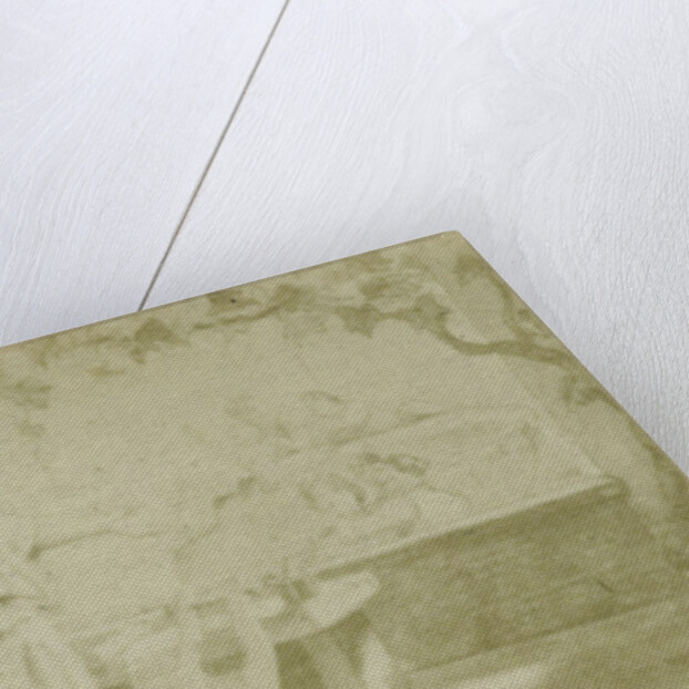 Quinti Horatii Flacci Epistolarum, two men on patio by Anonymous