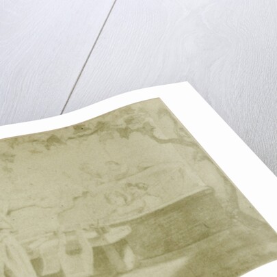 Quinti Horatii Flacci Epistolarum, two men on patio by Anonymous