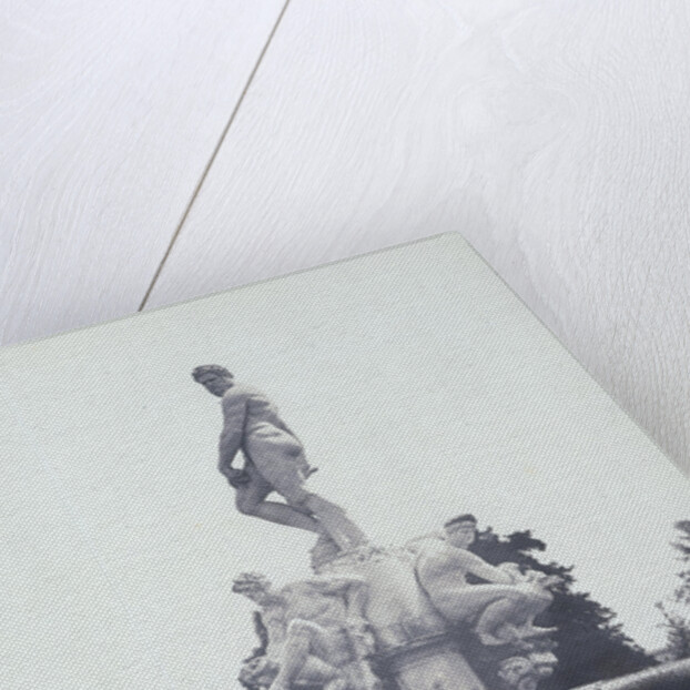 The Neptune Fountain by Giambologna in the Boboli Gardens in Florence Italy, 1855 by Anonymous