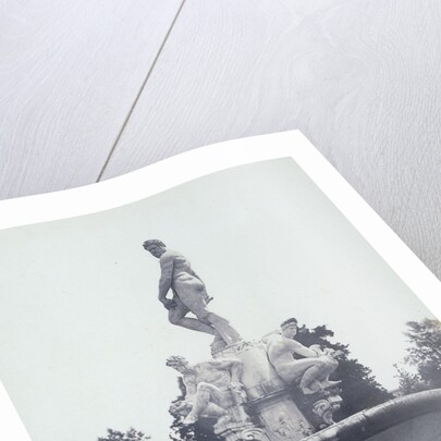 The Neptune Fountain by Giambologna in the Boboli Gardens in Florence Italy, 1855 by Anonymous