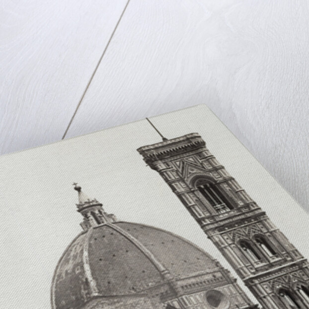 dome and campanile of the Duomo in Florence Italy, c. 1855 by Anonymous