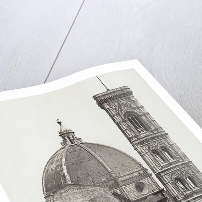 dome and campanile of the Duomo in Florence Italy, c. 1855 by Anonymous