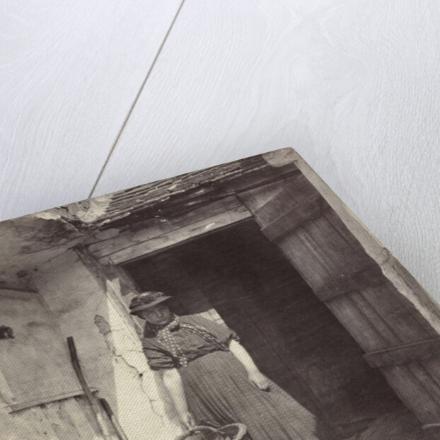 Portrait of a young woman in a doorway by Anonymous