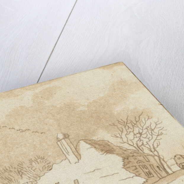 Winter landscape with skaters by Anthonie van den Bos