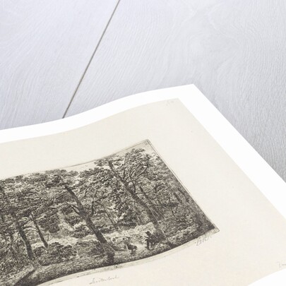 Man with a child in the forest by Louis Charles Hora Siccama