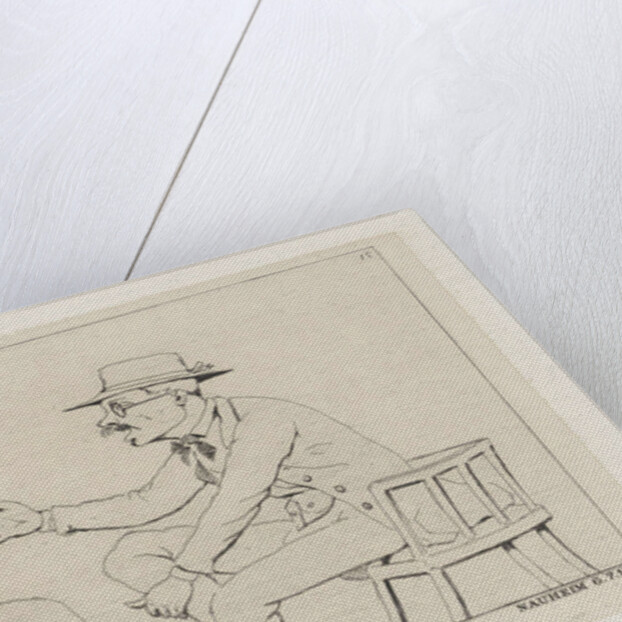 Two seated men talking by Louis Charles Hora Siccama