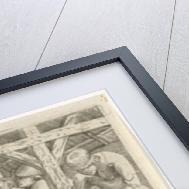 Beggars with a meal in a hut by Cornelis Massijs